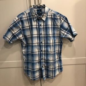 Men's Anchor Blue Short-Sleeve Button Down